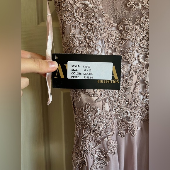 Eureka Los Angeles AVANTA Collection Mocha formal dress - Picture 2 of 3